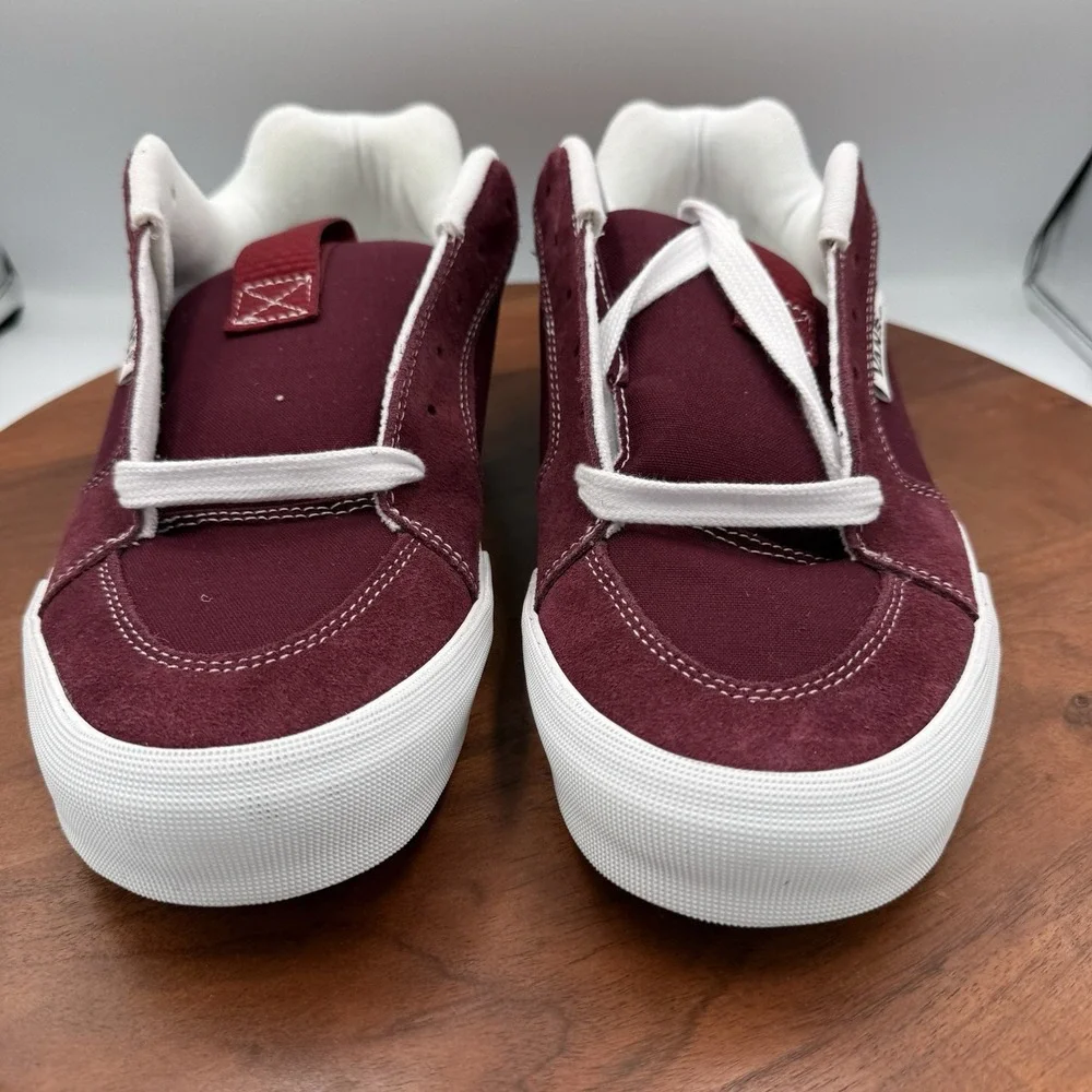 Vans Chukka Push Iconic Shoes Burgandy/White Fat‎ Tongue Unisex Sz M/11.5 - W/13